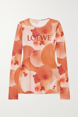 Loewe - Printed Stretch-jersey Top - Orange