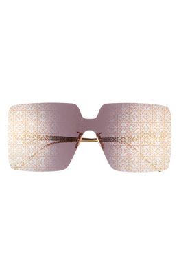 Loewe Refined Metal Mask Sunglasses in Shiny Endura Gold /Mirror