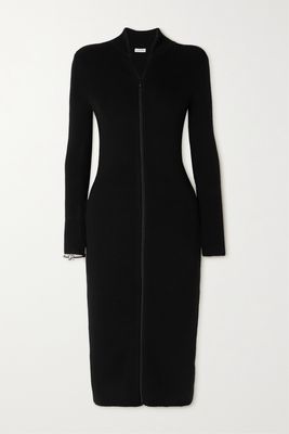 Loewe - Ribbed Wool-blend Dress - Black