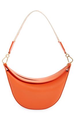 Loewe Small Luna Leather Shoulder Bag in Orange