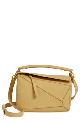 Loewe Small Puzzle Leather Bag in Dark Butter