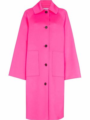 LOEWE spread-collar oversized coat - Pink