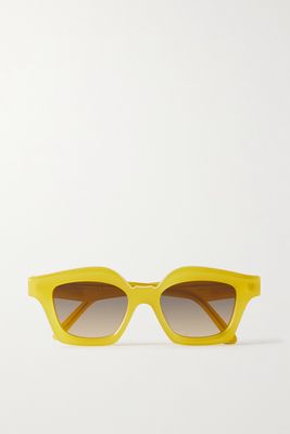 Loewe - Square-frame Acetate Sunglasses - Yellow