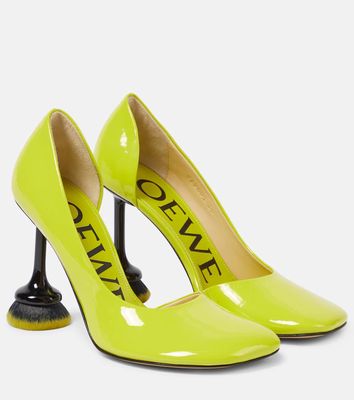 Loewe Toy Brush 90 patent leather pumps