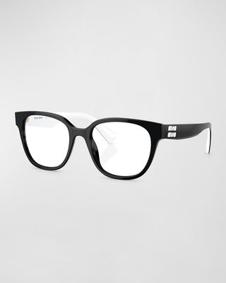 Logo Acetate & Plastic Square Glasses