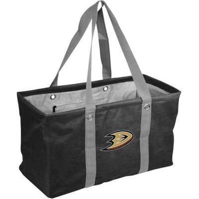 LOGO BRANDS Anaheim Ducks Crosshatch Picnic Caddy Tote Bag in Black
