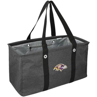 LOGO BRANDS Baltimore Ravens Crosshatch Picnic Caddy Tote Bag in Black