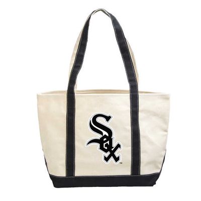 LOGO BRANDS Chicago White Sox Canvas Tote Bag in Black