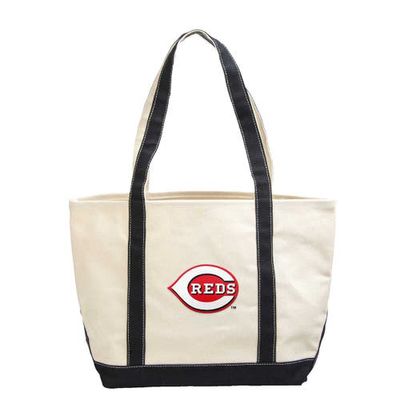 LOGO BRANDS Cincinnati Reds Canvas Tote Bag