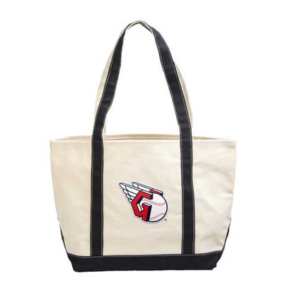 LOGO BRANDS Cleveland Guardians Canvas Tote Bag in Navy