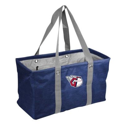 LOGO BRANDS Cleveland Indians Crosshatch Picnic Caddy Tote Bag in Navy