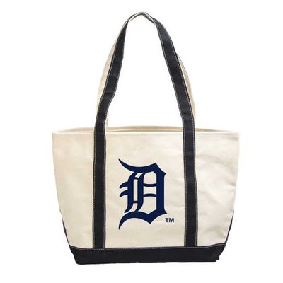 LOGO BRANDS Detroit Tigers Canvas Tote Bag in Navy