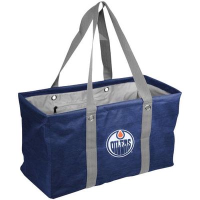 LOGO BRANDS Edmonton Oilers Crosshatch Picnic Caddy Tote Bag in Navy