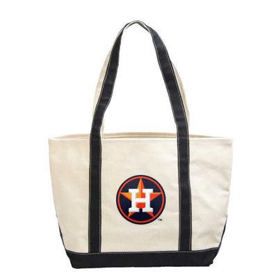 LOGO BRANDS Houston Astros Canvas Tote Bag in Navy