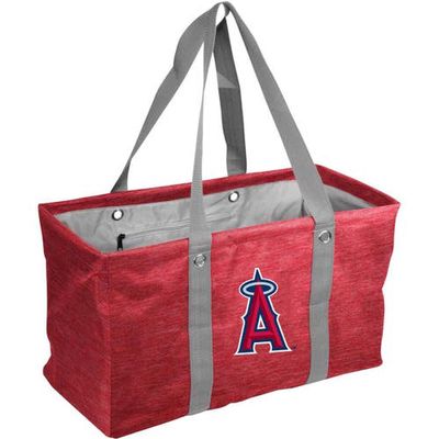 LOGO BRANDS Los Angeles Angels Crosshatch Picnic Caddy Tote Bag in Red