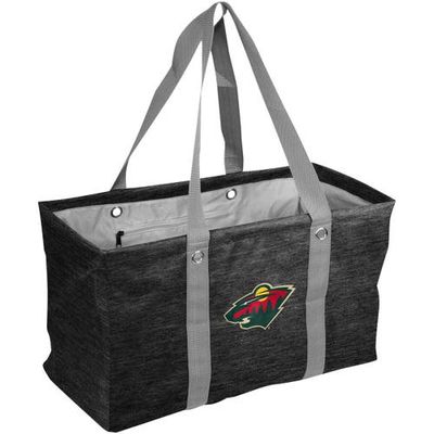 LOGO BRANDS Minnesota Wild Crosshatch Picnic Caddy Tote Bag in Black