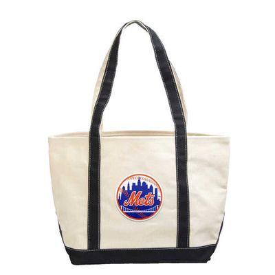 LOGO BRANDS New York Mets Canvas Tote Bag in Royal