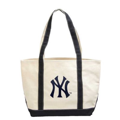 LOGO BRANDS New York Yankees Canvas Tote Bag in Navy