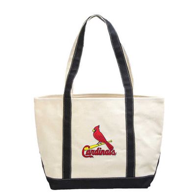 LOGO BRANDS St. Louis Cardinals Canvas Tote Bag in Red