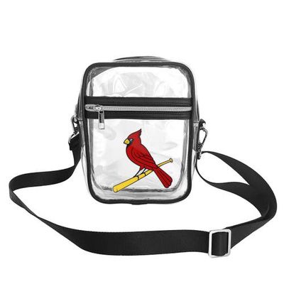 LOGO BRANDS St. Louis Cardinals Mini Clear Crossbody Bag in Red