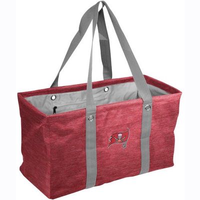 LOGO BRANDS Tampa Bay Buccaneers Crosshatch Picnic Caddy Tote Bag in Red