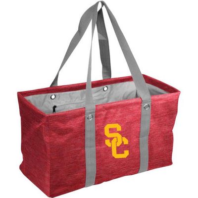 LOGO BRANDS USC Trojans Crosshatch Picnic Caddy Tote Bag in Cardinal