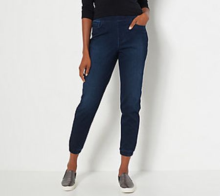 LOGO by Lori Goldstein Tall Knit Denim Pull-On Jogger Pants