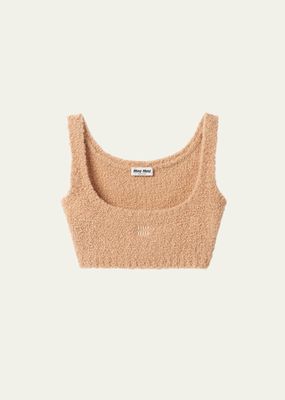 Logo Cashmere Cropped Top