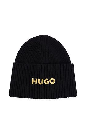 Logo-Embroidered Beanie Hat In A Virgin-Wool Blend