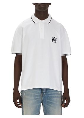 Logo Embroidered Cotton Polo Shirt