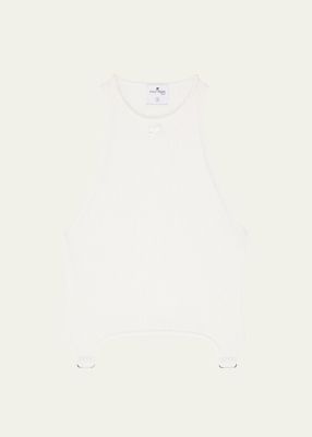 Logo-Embroidered Suspenders Tank Top