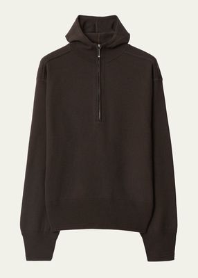 Logo-Embroidered Wool Hoodie