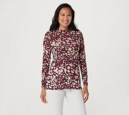 LOGO Layer by Lori Goldstein Long Sleeve Printed Top