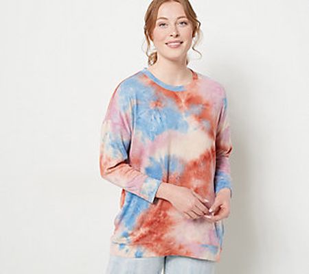 LOGO Lounge by Lori Goldstein Tie-Dye Brushed Jersey Top