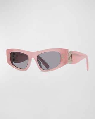 Logo Plastic Cat-Eye Sunglasses