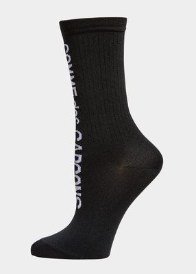 Logo Ribbed Ankle Socks