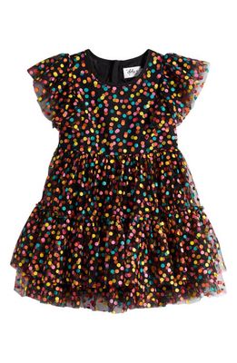 Lola & the Boys Kids' Funfetti Surprise Dress in Black