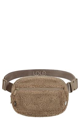 Lole Jamie Faux Shearling Belt Bag in Fossil