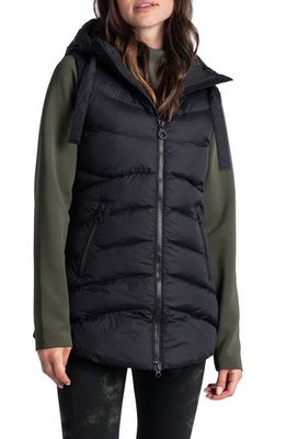 Lole Transition Water Repellent Hooded Quilted Vest in Black Beauty