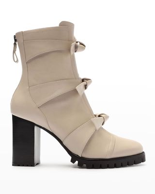 Lolita Triple-Knot Leather Booties