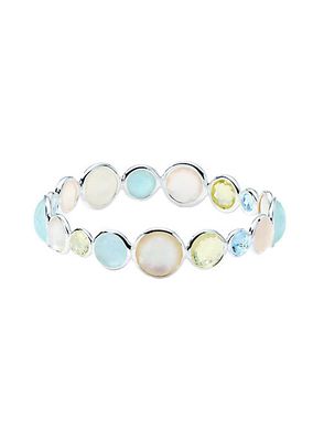 Lollipop All-Stone Calabria Sterling,Triplet & Doublet Bangle