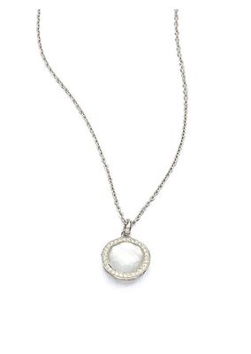 Lollipop Small Sterling Silver, Mother-of-Pearl & 0.14 TCW Diamond Necklace