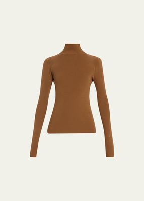 Long-Sleeve Ribbed Turtleneck Sweater