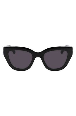 Longchamp 52mm Cat Eye Sunglasses in Black