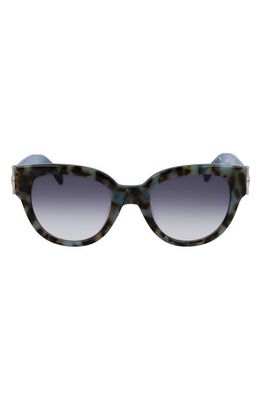 Longchamp 52mm Gradient Tea Cup Sunglasses in Aqua Havana 