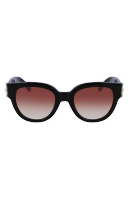 Longchamp 52mm Gradient Tea Cup Sunglasses in Black