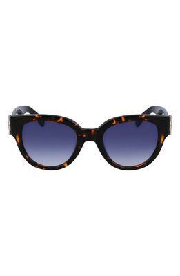 Longchamp 52mm Gradient Tea Cup Sunglasses in Dark Havana 