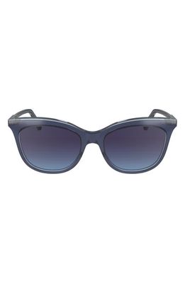 Longchamp 53mm Gradient Cat Eye Sunglasses in Avio/Crystal
