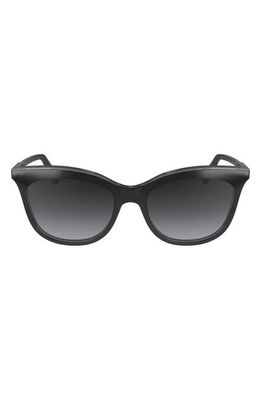 Longchamp 53mm Gradient Cat Eye Sunglasses in Black/Grey 