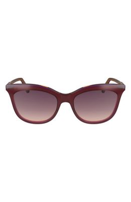 Longchamp 53mm Gradient Cat Eye Sunglasses in Dark Rose/Peach 